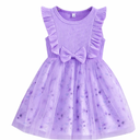 Baby Girl Tulle Dress Ruffle Sleeveless Toddler Sundress Girls Floral Tutu Princess Dresses for Wedding Birthday Party (3T, Pink)