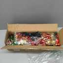 SVNVIOZ 2FT Small Tabletop Mini Artificial Christmas Tree with Lights, Red Green Ornaments - Xmas Tree for Holiday Home Decoration