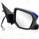 Passenger Side Mirror Assembly 2016-2021 Compatible with Civic Sedan Rear View Mirror with Camera (Blue)
