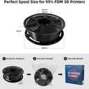 FLASHFORGE PLA Filament 1.75mm, 3D Printer Filament 1kg (2.2lbs) Spool, Dimensional Accuracy +/- 0.02mm, 3D Printing Filament Easy to Use and Fits for Most FDM 3D Printers (Black)