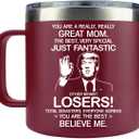 MFGNEH Mothers Day Gifts for Mom,Mom Birthday Gifts,Mother Gift for Christmas, Gift for Mama from Daughter,Son,Kids,New Moms for Women,Thank You Mother,14oz Red Tumbler Mug