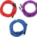 5 Point Car Universal Earth Ground Cables Grounding Wire System Kit High Performance Improve Power for Car Truck, Purple