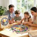 Wood Puzzles for Adults - Beach Sunset Wooden Jigsaw Puzzles - Unique Animal Shape Wooden Puzzles for Adults - Spring Gifts Puzzle for Lovers, Family (13.4 * 13.4in-300 Pieces)