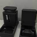 Automatic Cat Feeder and Water Dispenser Set, 2 in 1 Gravity Cat Food Dispenser with 180 Degree Rotatable, Pet Self Feeding Large Capacity for Small Dogs Puppy Kitten, Black, 0.8 Gallon x 2