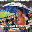 68/62/54/47 Uv Protection Golf Umbrella For Sun Protection With Large Windproof Vented Double Canopy,Push-Button Auto Open