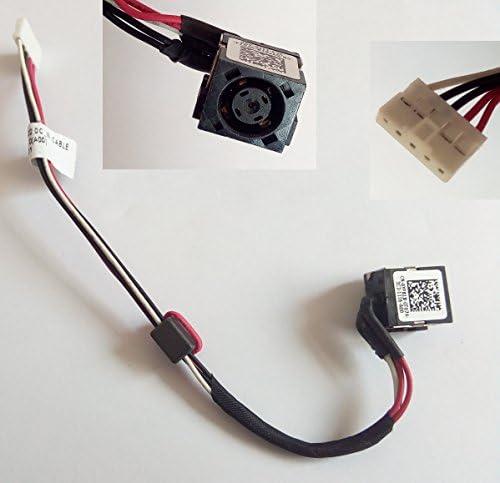 DC-in Jack for Dell Inspiron 17R-5721 15R-5521 15R-3521 17-3721 DC30100MB00 DC30100M800 1K31Y 01K31Y, Power Jack Harness Port Connector Socket with Wire Cable