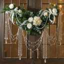6 ft Crystal Tassel Garland Decoration Wedding Party Favor Ornament Clear Acrylic Hanging for Wedding Table Wall Stair Railings Winter Wonderland Decorations