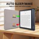 Fit for Kobo Libra H2O Case e-Reader, Lightweight Premium PU Leather Protective Cover with Auto Sleep/Wake, Black. (Brown, One Size)