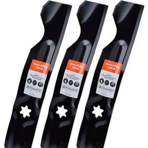 Grasscool 942-04053C Mower Blades for Cub Cadet 50 inch Deck Zero Turn Riding Lawn Tractor LT1050 LTX1050 RZT50 Replace 742-04056 942-04056 (6 Point Star Mounting Hole)