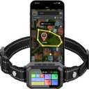 GPS Wireless Dog Fence System - Electric Training Collar with Free App for Dogs 15 Lbs+ (Black)