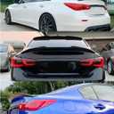 Rear Spoiler Compatible with 2014-2024 Infiniti Q50, PSM Style Duckbill Fits for 14-24 4 Door Sedan, Trunk Exterior High Kick Spoiler Wing Lip Glossy Black
