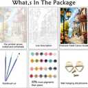 NIFILMTH Paint by Numbers Kit for Adults, 1620 inch Street View Adults' Paint by Number Kits on Canvas Large Oil Color by Number Easy for Beginners Wall Decor Gift