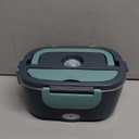 Electric Lunch Box Food Heater, 80W Portable Warmer for Car Truck Work with 304 Stainless Steel Container, 12V/24V/110V Green Heated Lunch Box Suitable for Ideal Driver/Work/Gift