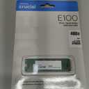 Crucial E100 SSD 480GB M.2 NVMe PCIe Gen4 Internal SSD, Up to 4,700MB/s, Laptop & Desktop Compatible - CT480E100SSD8