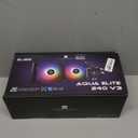 Aqua Elite 240 V3 Liquid CPU Cooler, AIO Pump Head Speed up to 3300RPM, TL-C12B-S V22 PWM Fans,for AMD/AM4/AM5, Intel LGA1150/1151/1200/2011/1700, Computer CPU Aio Cooler