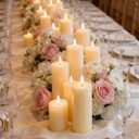 72 Pack Ivory Pillar Candles Bulk Set, 2x3 2x6 2x8 Inch - 24 Each Size, Dripless Smokeless Clean Burning for Wedding Centerpieces, Home Decor, Church, Romantic Ambiance