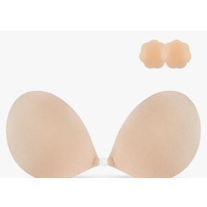 Niidor Adhesive Bra Strapless Sticky Invisible Push up Silicone Bra for Backless Dress with Reusable Nipple Covers B Creme Niidor Adhesive Bra Strapless Sticky Invisible Push up Silicone Bra for Backless Dress with Reusable Nipple Covers B Creme