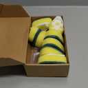 Non Scratch Dishwand Refills Handle, Dish Wand Refill Pack, 6 Heavy Duty Replacement Sponge Heads Set, Soap Dispenser Scrubbers, Dishwashing Scrub Dispensing Brush Pads, Dishwasher Cleaning Tool kit (7 Piece Set, Yellow)