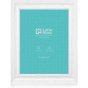 LaVie Home 11x14 Picture Frames (1 Pack, Distressed White) Rustic Single Photo Frame with Plexiglass for Wall Mount Display, for Home Decoration, Office Decor