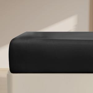FreshCulture Twin Fitted Sheet Only  Premium Hotel-Quality Fitted Sheet for Twin Bed  Ultra Soft & Breathable Brushed Microfiber  Elegant Black Box Packaging (Black)