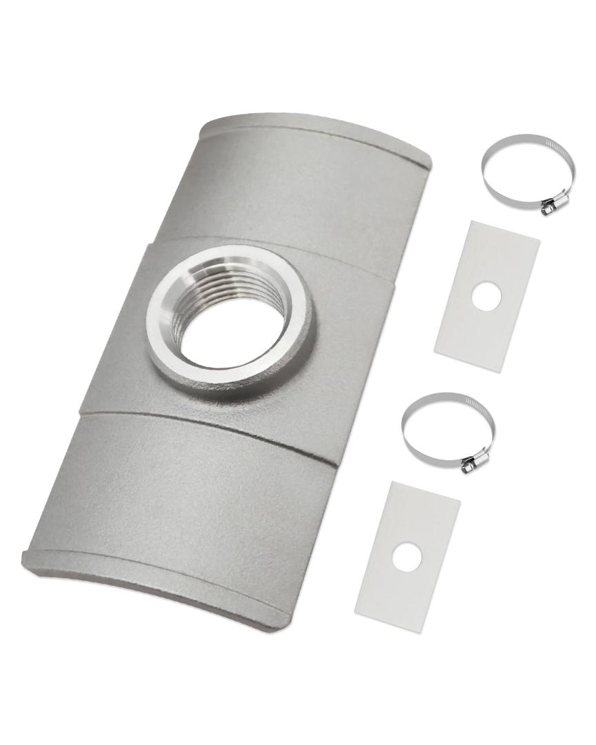 60012 Bung Kit, Upgraded Ceramic Thermal Insulation Gasket & 304 Stainless Steel Exhaust Pipe Clamp with Thread Size of M18 x 1.5