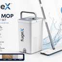 Flat Mop & Bucket Set – Hands‑Free Wringing, 360° Swivel Mop Head, Washable Microfiber Pads, Compact Space‑Saving Design for Hardwood, Tile & Laminate Floors
