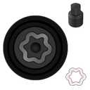 D-Wheel Locking Nut Key Compatible with Toyota Models, Lexus, Tacoma, Wheel Lock Nut Socket Adapter, Anti-Theft Lug Removal Tool, Socket Remover Repair Tool