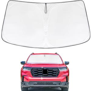 Windshield Sun Shade Compatible with Honda Pilot 2016-2026 240T Reflective Fabric Updated Sunshade Foldable Blocks UV Rays Reflective Protection Keep Your Car Cooler