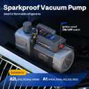 VIVOHOME 1 HP 9.6 CFM 2 Stage A2L HVAC Vacuum Pump, Sparkless Motor for R32 R1234yf R454B R134a R22 R410a Systems, Auto AC Vacuum Pump for Air Conditioner Resin Degassing with Oil Bottle