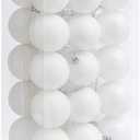 30ct Christmas Ball Ornaments, 2.36" Shatterproof Christmas Tree Decorations, Perfect Hanging Ball for Indoor/Outdoor Holiday Party Decor (White)