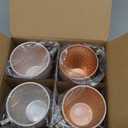 Moscow Mule Mugs set of 4,Aluminum Hammered Handcrafted Cups for Cocktail Drink, Beer Bar Party Gifts-Copper Color 19oz