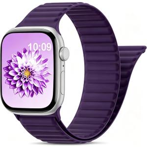 Magnetic Sport Loop Bands Compatible with Apple Watch Band 40mm 41mm 38mm 42mm 44mm 49mm 45mm 46m for Women Men, Soft Silicone Strap Wristbands for iWatch Series 11 Ultra 10 9 8 7 6 5 4 3 2 1 SE