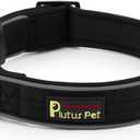 Plutus Pet Tactical Dog Collar, Reflective, Adjustable Heavy Duty Dog Collar, Soft Padded and Comfortable, for Small Medium and Large Dogs (Black, M)