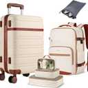 YAMTION Luggage Sets 6 Piece,Hardside 20In Suitcase with Spinner Wheels,TSA Lock,Carry On Suitcase Travel Essentials for Personal Items