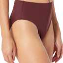 Amazon Essentials Women's High Waist High Leg Bikini Bottom (Medium, Deep Brown)