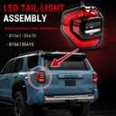 LED Tail Light Assembly Compatible with Toyota 4Runner 2025-2026 Left Side | Driver Side Rear Brake Lamp Taillight, Plug and Play, 4-Pin Connector, Replaces 81561-35410 8156135410