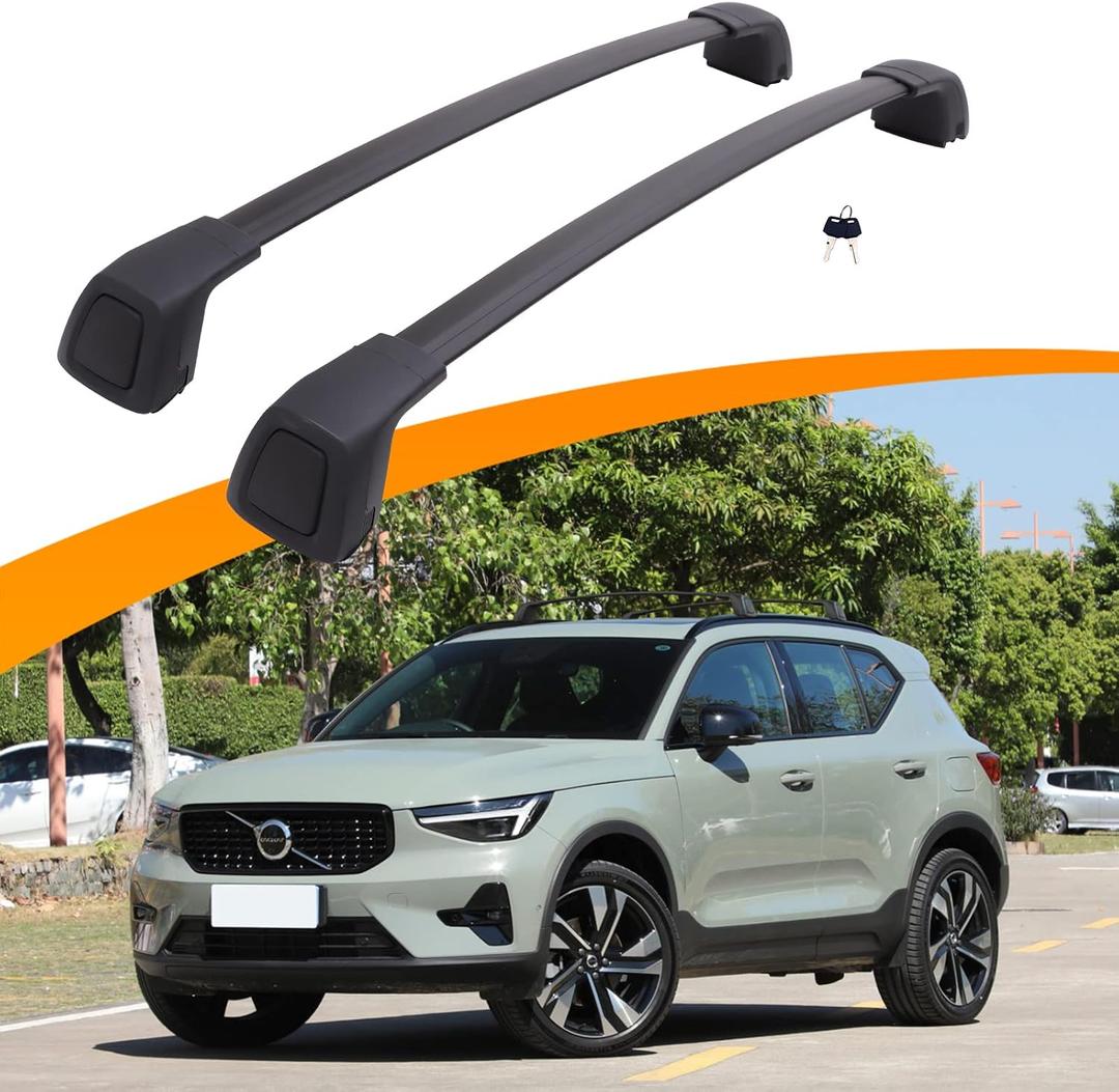 Upgraded Roof Rack Cross Bars Fit for Volvo XC40 2018-2025 Lockable Quiet Crossbars Cargo Accessories