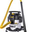 DEWALT 5 Gallon 4 HP STEALTHSONIC Shop Vacuum Wet and Dry DXV05S-QTB with 6 Dust Bags Ultra Quiet Stainless Steel Wet/Dry Vacuum Cleaner with Powerful Suction for Garage, Jobsite, and Workshop