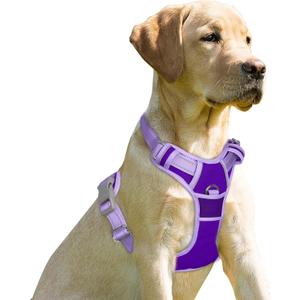 BARKBAY No Pull Dog Harness Front Clip Heavy Duty Reflective Easy Control Handle for Dog Walking(Violet Purple & Purple,XS) (X-Small(Chest:15.5-19.5))