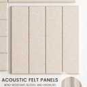 Bumusty Large Cork Board Alternative-48 x 36" Felt Bulletin Board Tiles, with 30 Pushpins, 70 Adhesive Tabs, Bold-Stripe 12-Pack, Cork Boards for Office Push Pin Board Felt Board-Oatmeal