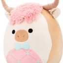 Squishmallows Original 20in Samson The Cookie Highland Cow with Bowtie Official Jazwares Easter Plush (Jumbo)