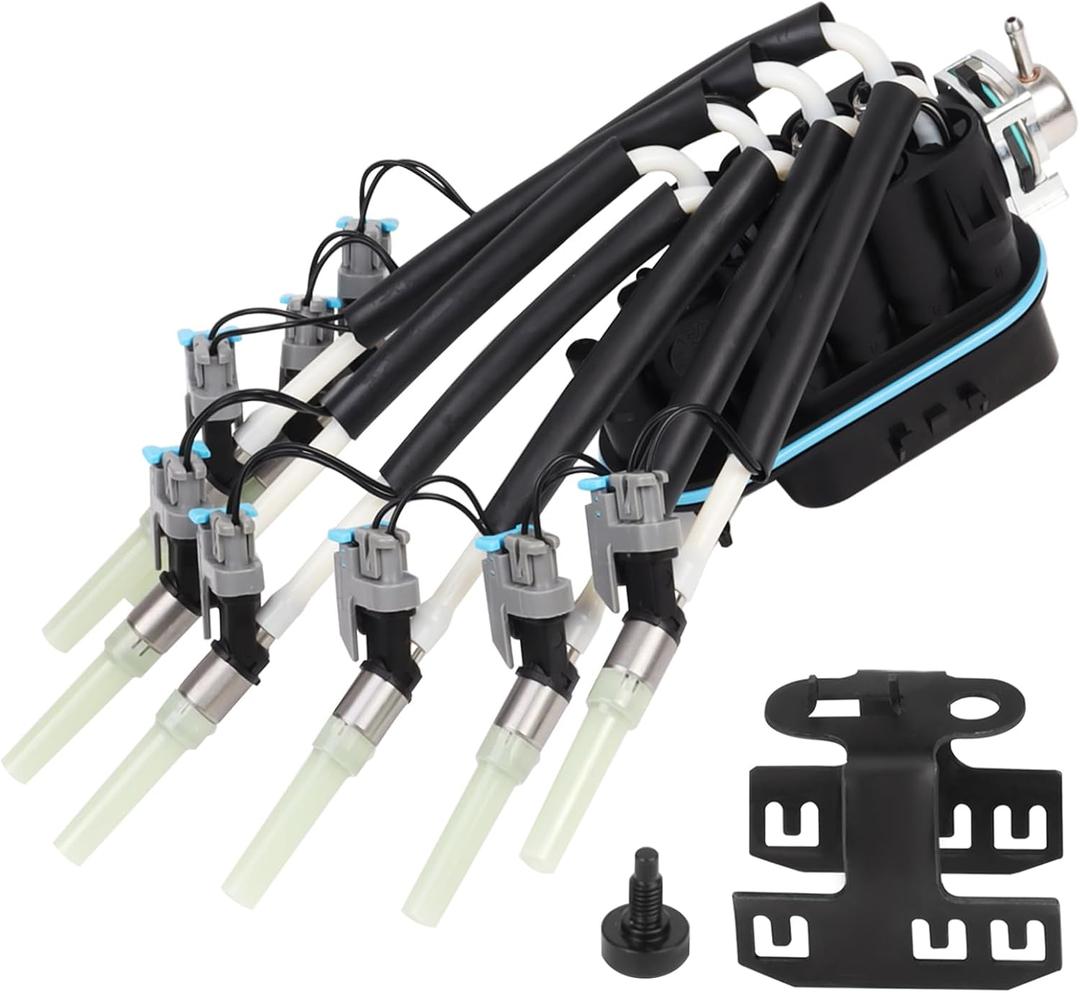 FJ504 Spider Injector W/Bracket Replacement For 5.7 Vortec Chevy V8 Engine Automotive Replacement Fuel Injectors Compatible With Gm Chevy Pickup Trucks K1500 Suburban Express Van Ca-dillac Escalade