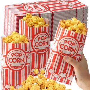 Popcorn Bags for Individual Servings 500 Disposable Snack Bags for Movie Nights, Parties, School Events & Carnivals (500)