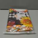 Fall Thanksgiving Dining Room Chair Back Covers 4 Pack, Farm Sunflowers Pumpkins Stretch Removable Chair Protector, Gnomes Yellow Plaid Washable Chair Slipcovers for Home Kitchen,Hotel,Holiday Party (Orange Black Sienna)