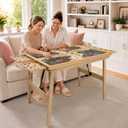 TEAKMAMA No-Assembly Puzzle Table, 1500Pcs 27.6" H Puzzle Board for Adults