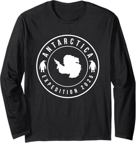 Antarctica Expedition 2025 Artic Travel Souvenir Retro Long Sleeve TShirt, Small