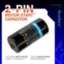 430-516 uf/MFD 220-250 VAC 20% Volts Round Start Capacitor 50/60 Hz AC Electric Replacement Part by Blue Stars - Exact Fit for Single-Phase Electric Motors