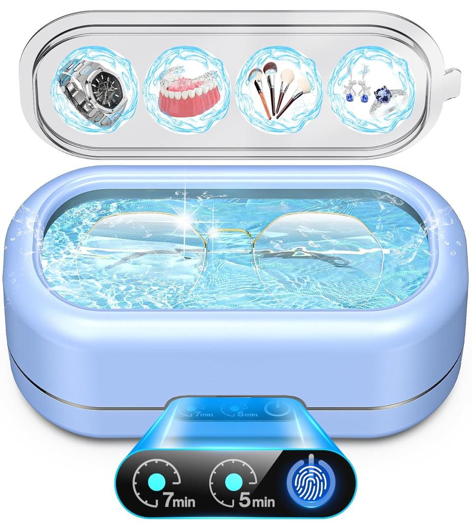 AI Ultrasonic Jewelry Cleaner,50KHz Professional Ultrasonic Cleaner Machine with 304 Stainless Steel for Jewelry, Dentures, Eyeglasses, Rings,Coin, Watch Strap, Hygiene Items AI Ultrasonic Jewelry Cleaner,50KHz Professional Ultrasonic Cleaner Machine with 304 Stainless Steel for Jewelry, Dentures, Eyeglasses, Rings,Coin, Watch Strap, Hygiene Items