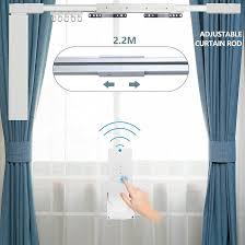 Electric Curtain Track 87"-244" Smart Curtains Motorized Opener Curtains Rod Super Silent Motor with Remote Control (79'')