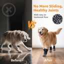 Double Sides Non-Slip Dog Socks to Prevent Licking Paws - Strong Traction for Hardwood Floors, Senior Dogs, Paw Protector, Dog Socks with Grippers - Black, XL